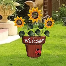 THE STYLE SUTRA Flower Pot Garden Stake 2D Decor Decoration for Landscape Backyard Courtyard Red-image-12
