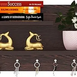 Wall Mounted Key Holder 5 Hooks Wenge-picture-30