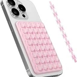 HZZADZXW Silicone Suction Phone Case Mount - Universal Compatibility for iPhone & Android Devices - Hands-Free Accessory for Selfies & Tiktok Videos - Fun Fidget Toy Gift-Pink-picture-24