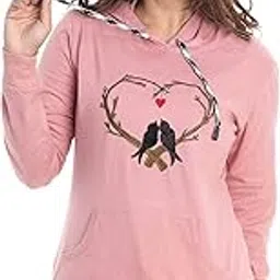 styleaone Embroidered Cotton Women Hooded Full Sleeve Green T-Shirts-picture-11
