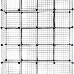 REYNISH Self Assembling Metal Wire Cube Storage Shelf Organizer Shelves Indian Made for Home Office Stackable Modular Shelving and Closet Cabinet Rack with Hammer (20 Cube)-picture-38