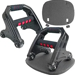 Spanker Push Up Stand Cum AB Roller Wheel for Abdominal Exercise- Lower AB Exercise Equipment for Home Gym Core Workout for Women and Men SSTP-image-62