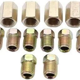 Lyla 2x12 Pieces 3/8" - 24 Threads Replaces for 3/16" Tube 4 Unions 8 Nuts-picture-17