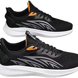 Men's Lightweight lace up Shoes Comfortable and Durable, Classic & Fashion Sneakers, Sports Shoes, New Breathable Casual Running Shoes, Walking Shoes, Outdoor Shoes - Black X131-picture-32