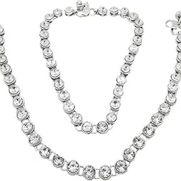 9blings Classic One String White Stone Silver Plated Kundan Anklet with Ghungroo for Women & Girls (317-020)-picture-34