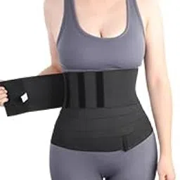 Slim Belt for Women Belly Fat Elastic Waist Shaper for Weight and Flat Belly Tummy Reduction Belt for After Delivery Slimming Tummy Fat Waist Shape Wear and HIPS Trainer Slim Stomach Black-image-63