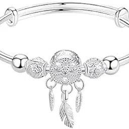 sannidhi Bracelet for Women Creative Dreamcatcher Electroplate Bracelets, Adjustable Size, Fashion Silver Bracelet for Girls, With Gift Box-picture-52