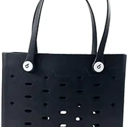 Beach Hole Bag Fashion Lightweight Eva Basket For Boat Tours Holidays Travel Black | Womens Handbags & Bags-image-30