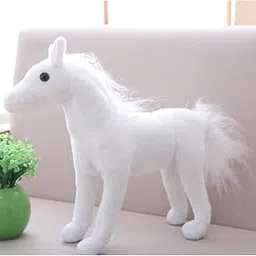 Tickles Simulation Horse Soft Stuffed Plush Animals Toy for Kids Birthday Gift (Size: 50 cm; Color: White)-picture-41
