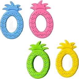 Lefan Silicone Baby Teether For Teething Gums 100% Food Grade Silicone & Bpa Free Teether Toy For Babies Chew Teether For 6 To 12 Months Baby Infant Boy Girl (Pineapple),Multicolor-image-88