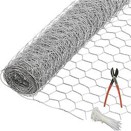 SAI PRASEEDA Chicken Poultry Wire Garden Fencing Iron net Anti Bird 3 feet/40 Feets Netting Uv Stablized with 6 Months Guarantee Free 1 Cutter,100 PVC Wire Tags-picture-37