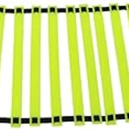 Total Super Speed Agility Plastic Flat Rungs Ladder with Black Carrying Bag - 4 Meter Track and Field Sports Training Ladder for Speed Training in Soccer, Football & Other Sports (Yellow & Black)-image-18
