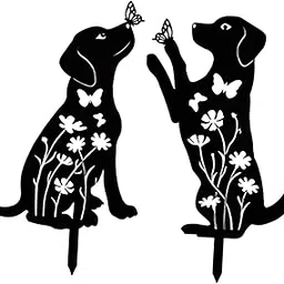 VELURA 2X Decorative Garden Iron Stakes Animal Decors Landscape Silhouette Yard Art Dog H 30CM|2 Iron Decorative Garden Stakes|Statues & Lawn Ornaments| Yard, Garden & Outdoor Living |Home & Garden-image-68