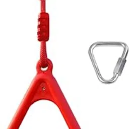 MERISHOPP Gymnastics Rings for Kids Fitness Trapeze for Playground Accessories Workout Red|Sporting Goods|Team Sports|Gymnastics|Equipment-picture-25