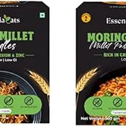 Essentiaeats Healthy Little Millet Hakka Noodles & Moringa Ragi Pasta Macaroni Combo | No Maida, Low GI, Not Fried, No Preservatives | Sun Dried | Noodles 390gm & Pasta 360 gm-picture-15