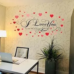 Delight Art I Love You to The Moon and Back Quotes Wall Sticker Size - (67 * 33) cm Model id - (DAMC00260L)-picture-24
