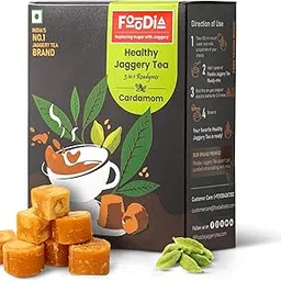 Foodia Classic Jaggery Readymix - Elaichi | 3 in 1 Instant Premix with Jaggery, Assam & Cardamom | 400g Box | Elaichi Chai | Cardamom-picture-57