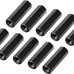DMiotech 10 Pack M3x18mm Aluminum Column Post Hex Aluminum Alloy Standoff Spacer Spacing Screw Black-picture-35
