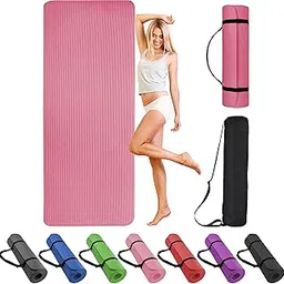 MINESFIT Anti Skid Yoga Mat with Strap with Carry Bag 13 MM Yoga Mat 13MM mm Yoga Mat () image 1