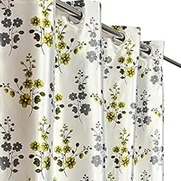 Premium Polyester Door Curtains 7 Feet Long Pack of 2 (Green,4Feet x 7 Feet)-image-25