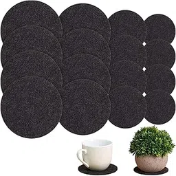 Botany-Spot Flower Pot/Plant Pot Coaster Mat - Reversible Round Absorbent Felt Fabric Plant Pad for Gardening Indoor and Outdoor Pots 4/6/8/10 Inch Diameter. (Black, 8)-picture-38