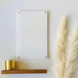 Blank White Acrylic Dry Erase Writing Board | Wall Calendar Goal Habit Grocery Clear Office Floating Message Note Board to Do List-picture-22