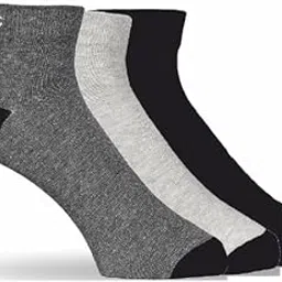 Comfortable Non Terry Low Ankle Socks for Men and Women | Breathable and Lightweight Ankle-Length Socks | Ideal for Sports | Casual Wear ANTHRA/GREY/BLACK Pack of 3-image-97