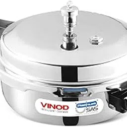 Vinod Platinum Triply Stainless Steel Pressure Cooker with Induction Base - 4.5 Litre | Senior Pressure Cooker | Induction Base Pressure Cooker - ISI certified, Silver image 1