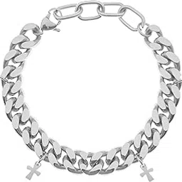 suffire Nexus Bracelet | Crosses attached on Links | Adjustable & Anti Tarnish bracelet in stainless steel-picture-56
