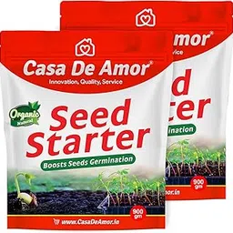 Casa De Amor Organic Seed Starter Mix for Seed Germination & Healthy Seedling Growth | Enriched with Organic Ingredients, Superior Moisture Retention & Nutrient-Rich Formula (900 gm, Pack of 2)-image-62