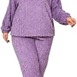 shaperx Womens Pajamas Fleece Set Jogger Sets Pajamas for Women Sets Soft Pack of 1-picture-24
