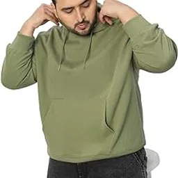 urbano plus Men's Cotton Solid Oversized Hooded Neck Sweatshirt-picture-12