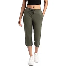 jockey 1300 Women's Super Combed Cotton Elastane Stretch Mid Rise Slim Fit Printed Capri with Side Pockets-picture-46