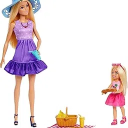 Barbie Family & Friends Dolls & Accessories Playset, Picnic-Themed Playset with Fashion & Small Dolls, Plus 9 Pieces Including Food-picture-12