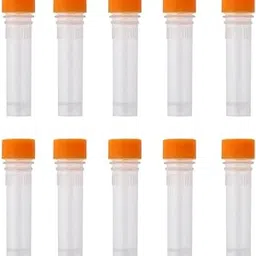 GAH 10pcs 1.5ml PVC Cryovial Test Tube Sle with Screw Cap-picture-70
