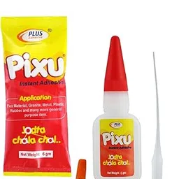 Pixu Pouch Pack, Multi-Purpose Super Glue for Flex Material, Granite, Metal, Plastic, Rubber, 6 gm, with Precision Applicator,Instant Adhesive (Pack of 40)-image-26