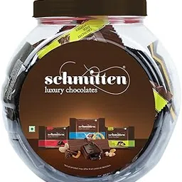 Schmitten Home Bites Assorted Dark and Milk Chocolates Minis, 490grams Jar, Premium Selection-image-38