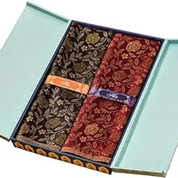 pashmoda His and Her Gift Set of Kaani Stoles With Wooden Gift Box-picture-10