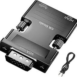 GR Deals HDMI to VGA Adapter Converter, Audio Output Computer Set-top Box Connector for Laptop, PC, Monitor, Projector, Gaming Console -3.5mm Stereo Cable Included.-picture-25