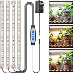 Kullsinss Grow Lights for Indoor Plants, 16" Full Spectrum Plant Grow Light Strip with Upgrade Timer 6/12/16 Hrs, 3 Spectrum Modes, 240 LEDs Sunlike Growing Lamp for Seedlings Hydroponics Succulent-picture-24