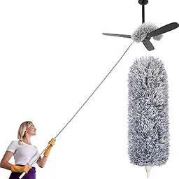 Zureni Fan Cleaner Brush Microfiber Foldable Duster Cleaning Mop with Long Rod for Car Home Office Fan Ceiling Flexible Feather Dusting (Pack of 1, Multicolour)-picture-15