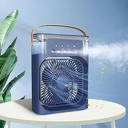Portable Air Cooler Fan with Humidifier Air Purifier & Mist Sprayer USB Powered Mini AC Fan, 5 Spray Modes, 7-Color LED Night Light, Personal Air Conditioner for Room, Office, & Travel-picture-22