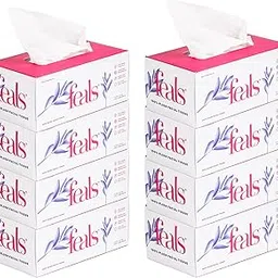 Feals 2 Ply Facial Tissue Paper Box, Pack of 8 (200 Pulls Each) – Soft 2-Ply Facial Tissues for Home and Car Use-image-21