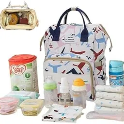 Navrangi Baby Diaper Bag Multi-Function Baby Diaper Backpack Nappy Bags,Waterproof Trave Backpack for Mom Dad Large Capacity Baby Bags (Pack of 1)-picture-29