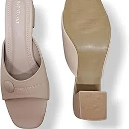 Nu Women's Slip-On Mules, Beige-picture-30