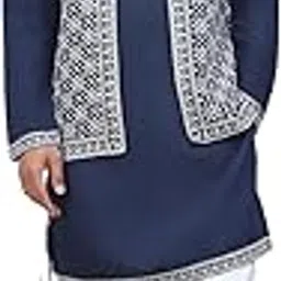 jompers Men's Embroidered Waistcoat and Kurta Pyjama.-picture-34