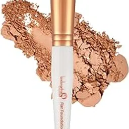 Professional Flat Foundation Brush, White Plastic Handle, for Liquid and Cream Makeup Application, Premium Beauty Cosmetic Tool (GS501)-picture-43