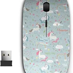 2.4G Ergonomic Portable USB Wireless Mouse for PC,Laptop,Computer,Notebook with Nano Receiver ( Girl Unicorn )-picture-10