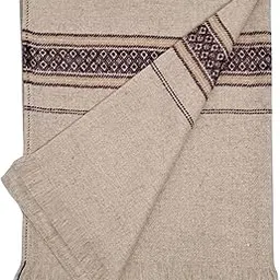 arvore Men's Plain Hand Woven Warm Soft Pure Merino Wool Lohi | Shawl (52" X 106")-picture-45