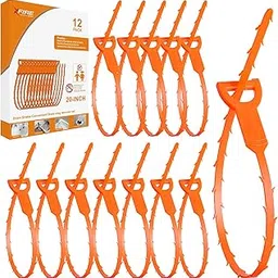 12 PCS Drain Snake, Drain Hair Remover, Sink Snake Drain Auger Cleaner Tool For Bath Tub, Toilet, Kitchen Sink(20 In)-picture-14